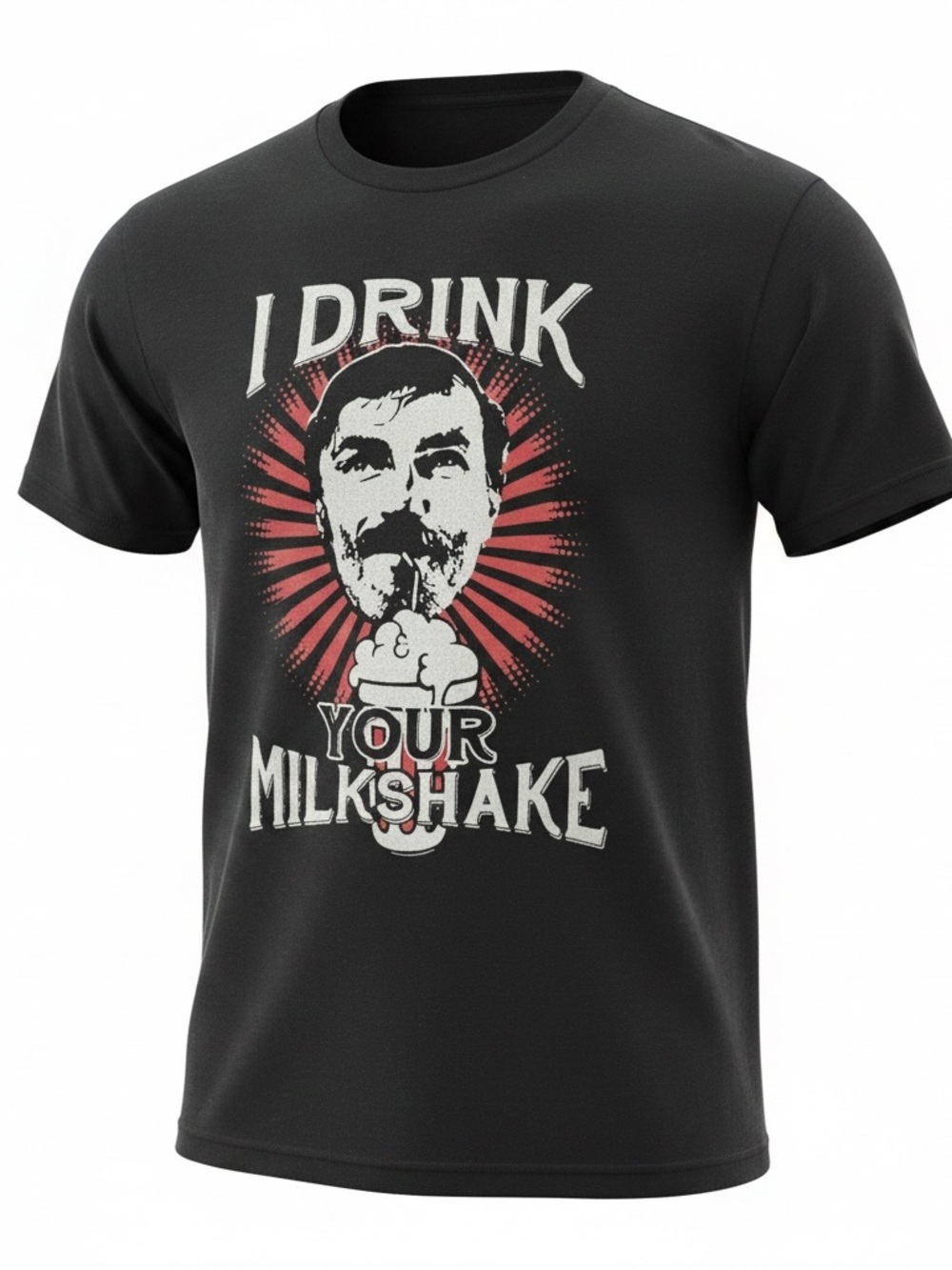 Black Graphic Tee - I Drink Your Milkshake XL